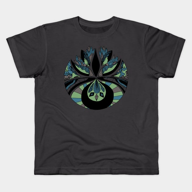 Mellow Cool Abstract Motif Kids T-Shirt by kenallouis